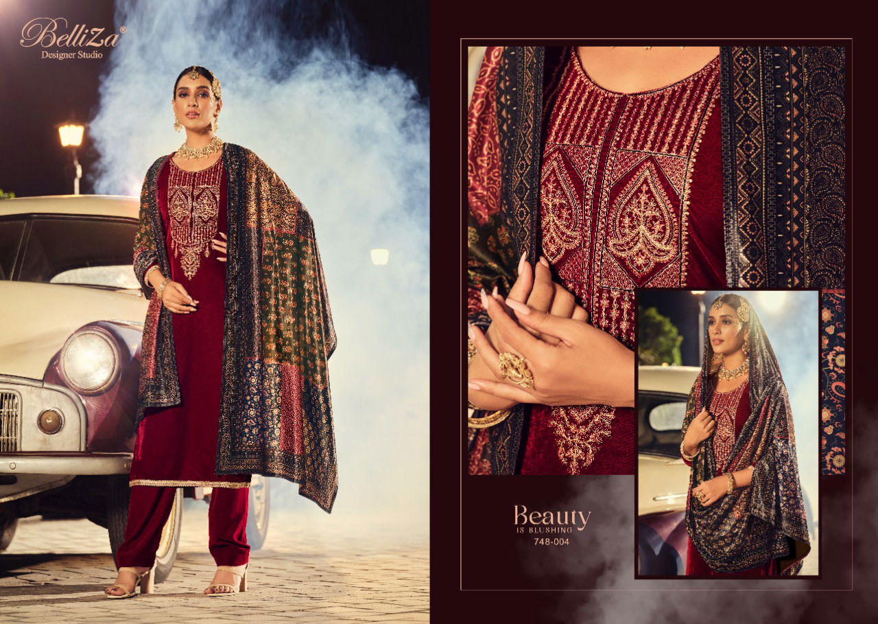 Belliza Karigari Exclusive Wear Wholesale Dress Material Collection